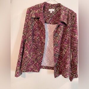 Kim Rogers geometric retro blazer